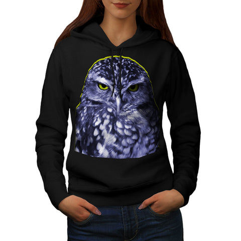 Night Creature Owl Womens Hoodie