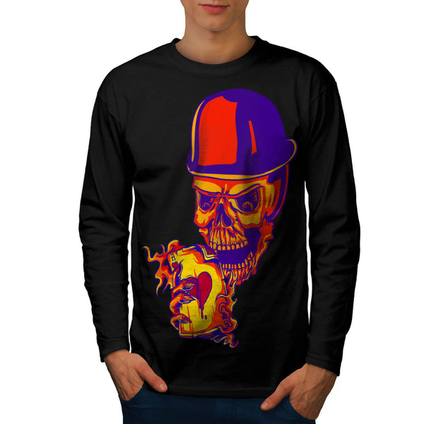 Gambler Zombie Card Mens Long Sleeve T-Shirt