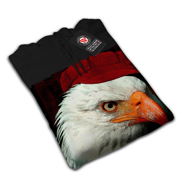 Scary Eagle With Hat Womens Hoodie