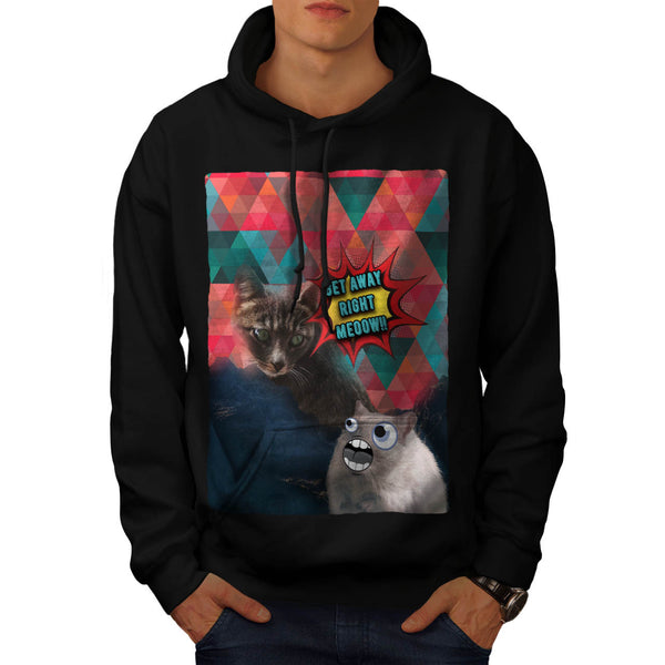 Get Away Right Meoow Mens Hoodie