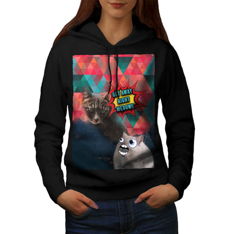 Get Away Right Meoow Womens Hoodie