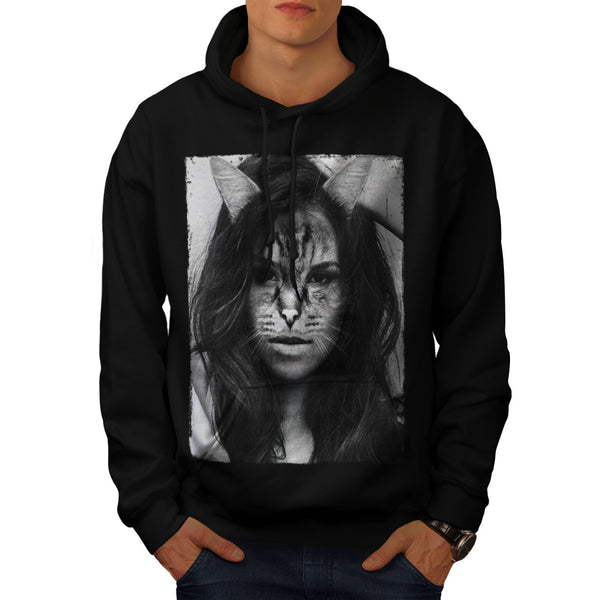 Sassy Kitty Woman Mens Hoodie