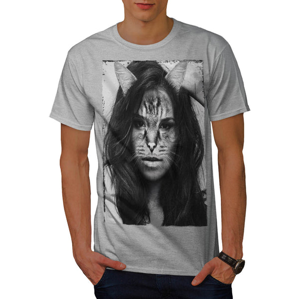 Sassy Kitty Woman Mens T-Shirt