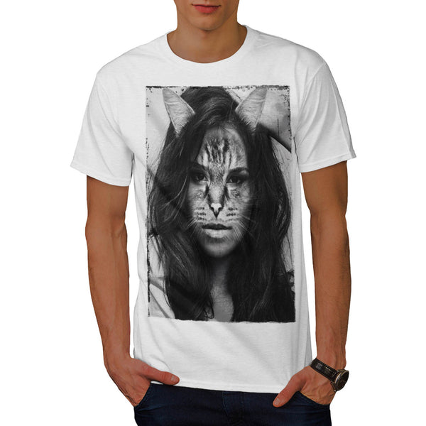 Sassy Kitty Woman Mens T-Shirt