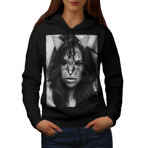 Sassy Kitty Woman Womens Hoodie