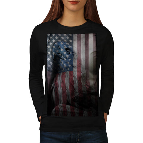 American Eagle Glory Womens Long Sleeve T-Shirt