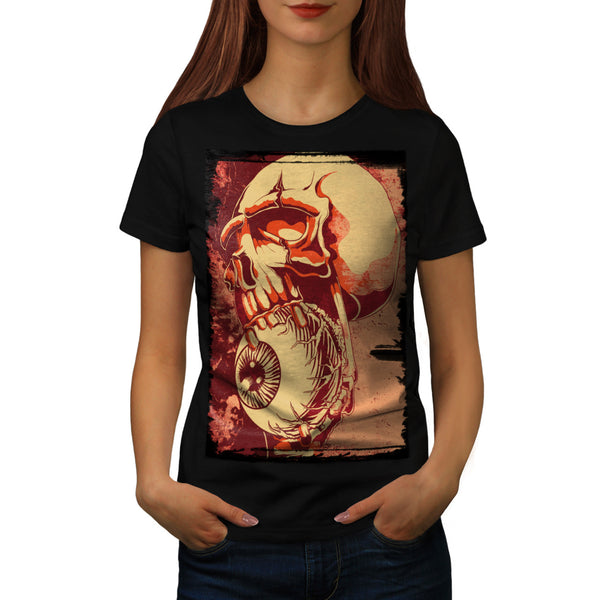 Skull Beast Eye Art Womens T-Shirt