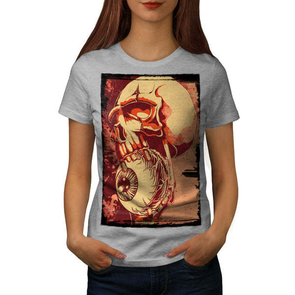 Skull Beast Eye Art Womens T-Shirt