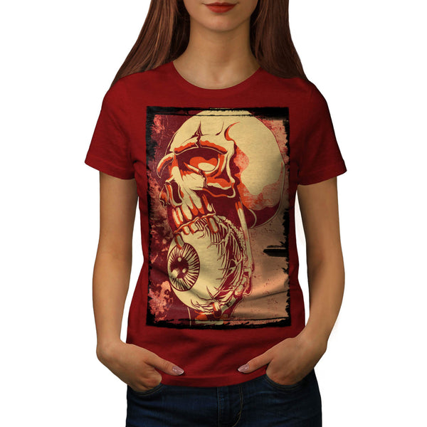 Skull Beast Eye Art Womens T-Shirt