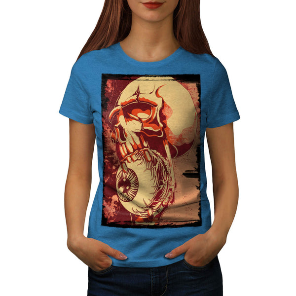 Skull Beast Eye Art Womens T-Shirt