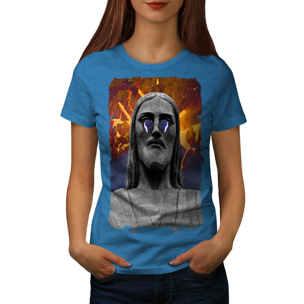 Modern Jesus Statue Womens T-Shirt