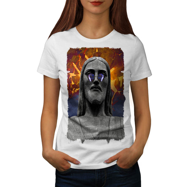 Modern Jesus Statue Womens T-Shirt
