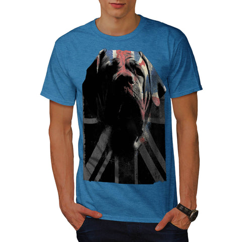 Bulldog Face Flag Mens T-Shirt