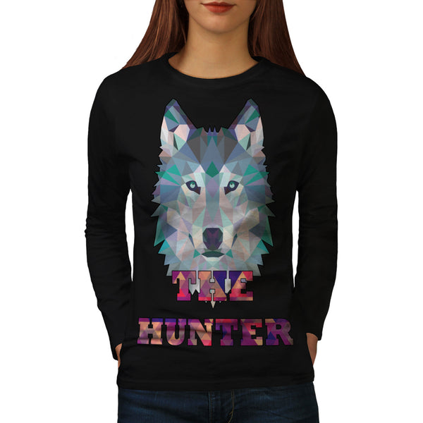 Wild Hunter Wolf Womens Long Sleeve T-Shirt