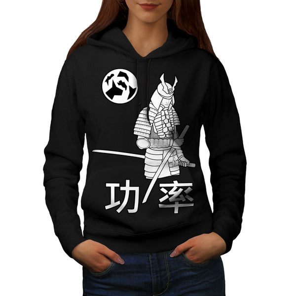 White Samurai Fury Womens Hoodie