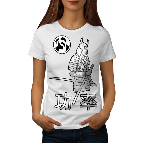 White Samurai Fury Womens T-Shirt