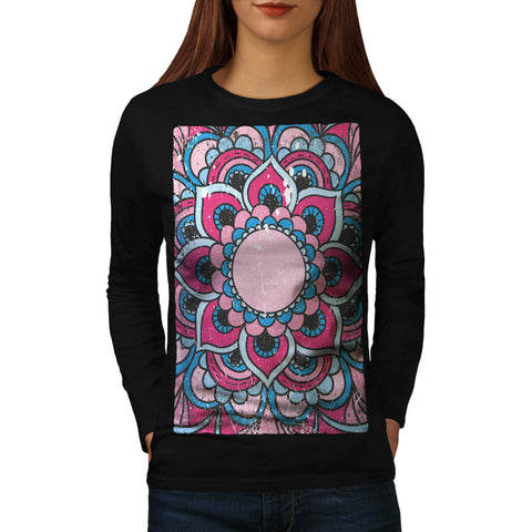 Indian Flower Bloom Womens Long Sleeve T-Shirt