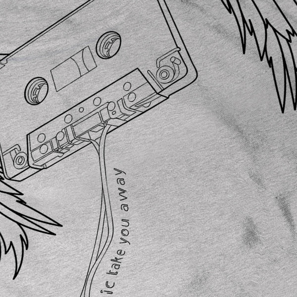 Flying Cassette Tape Womens T-Shirt