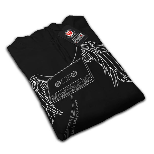 Flying Cassette Tape Womens Hoodie