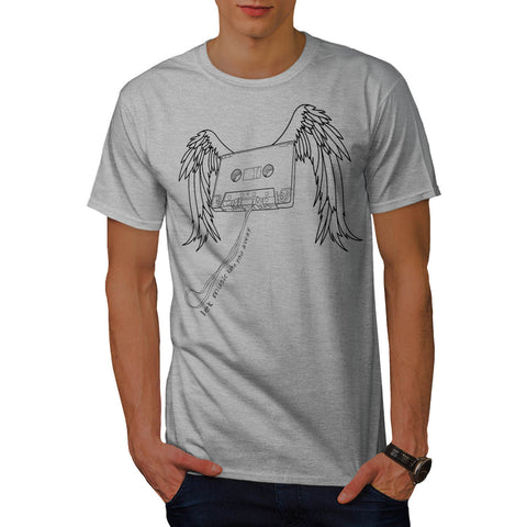 Flying Cassette Tape Mens T-Shirt