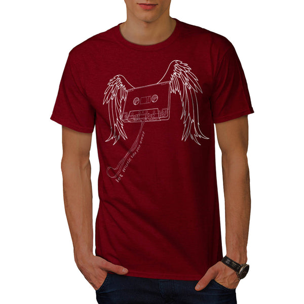 Flying Cassette Tape Mens T-Shirt