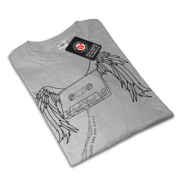 Flying Cassette Tape Mens T-Shirt