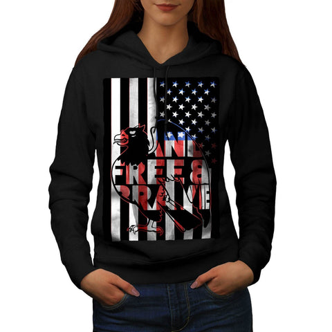 American Hawk Flag Womens Hoodie