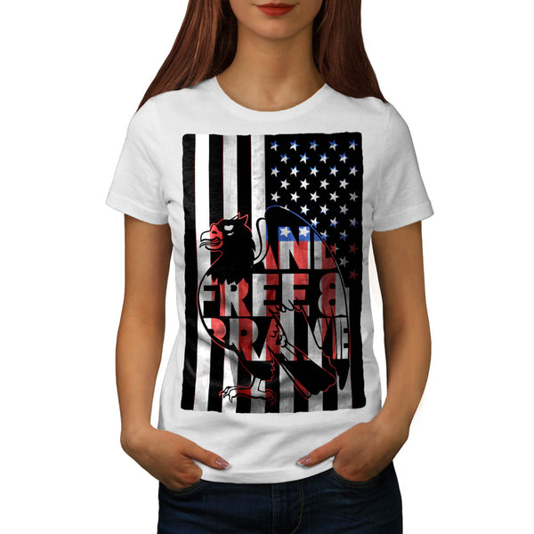 American Hawk Flag Womens T-Shirt