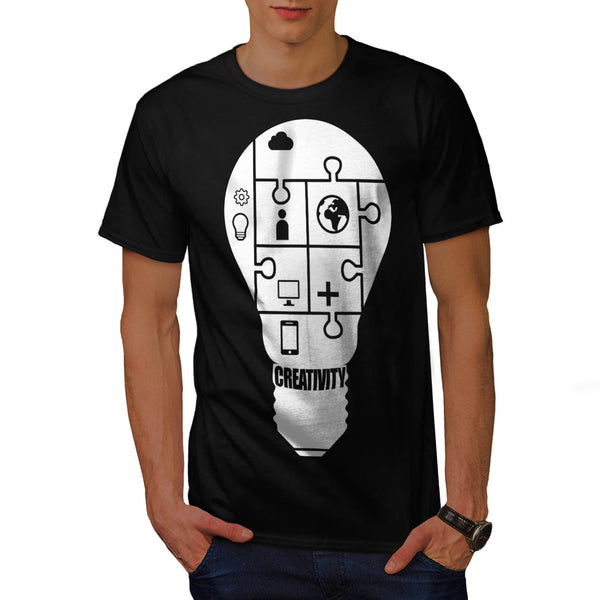 Light Bulb Puzzle Mens T-Shirt