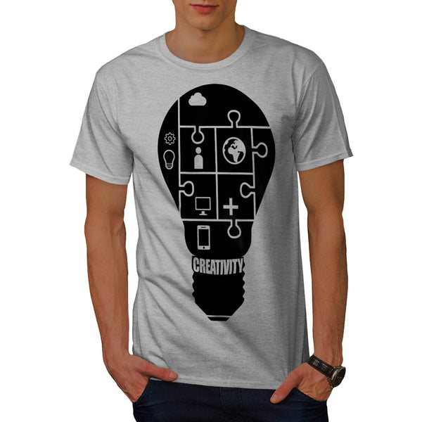 Light Bulb Puzzle Mens T-Shirt