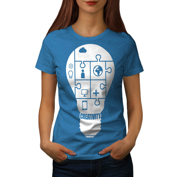 Light Bulb Puzzle Womens T-Shirt