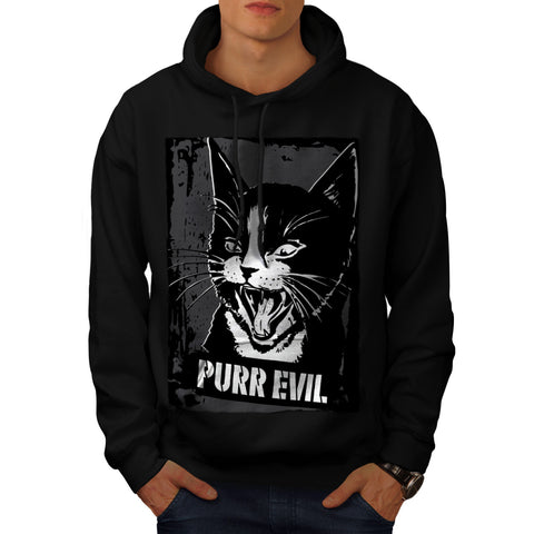 Pure Evil Cat Face Mens Hoodie