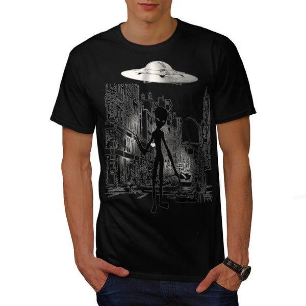 Alien Ghost Life Mens T-Shirt