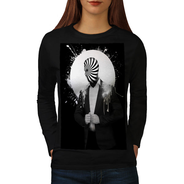 Mystery Man Figure Womens Long Sleeve T-Shirt