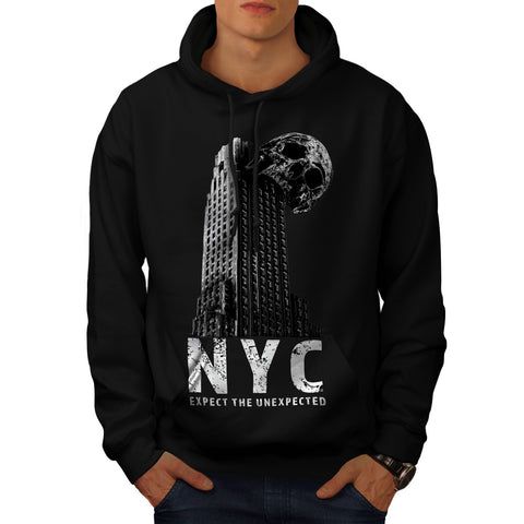 NYC Style Skull Head Mens Hoodie