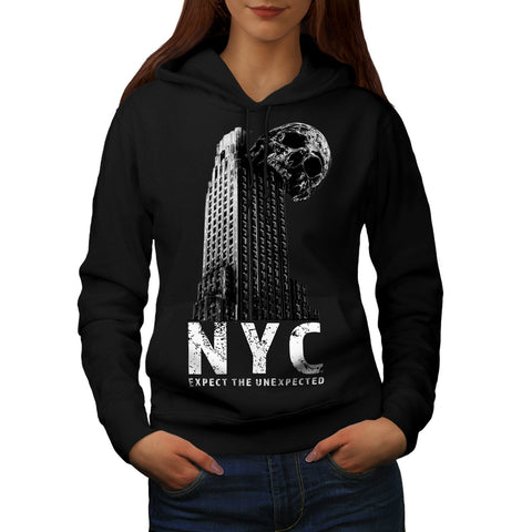 NYC Style Skull Head Womens Hoodie