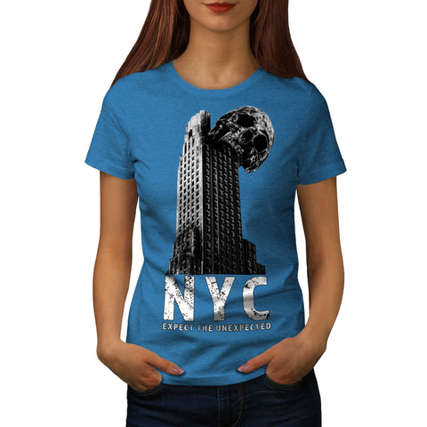 NYC Style Skull Head Womens T-Shirt