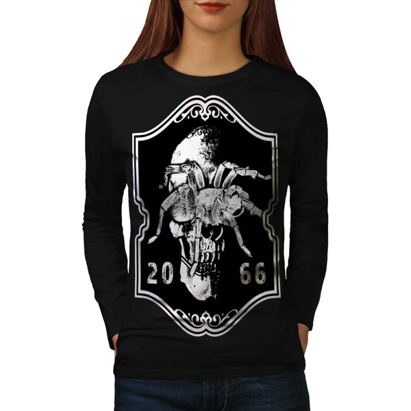 Skull Head Eyes Art Womens Long Sleeve T-Shirt