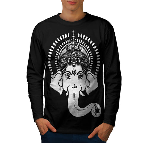 Indian Art Ganesha Mens Long Sleeve T-Shirt