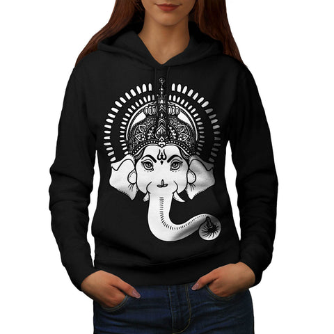 Indian Art Ganesha Womens Hoodie