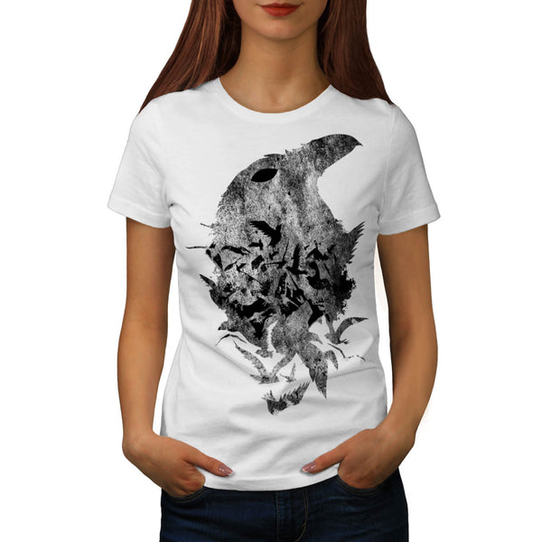 Crow Head Life Death Womens T-Shirt