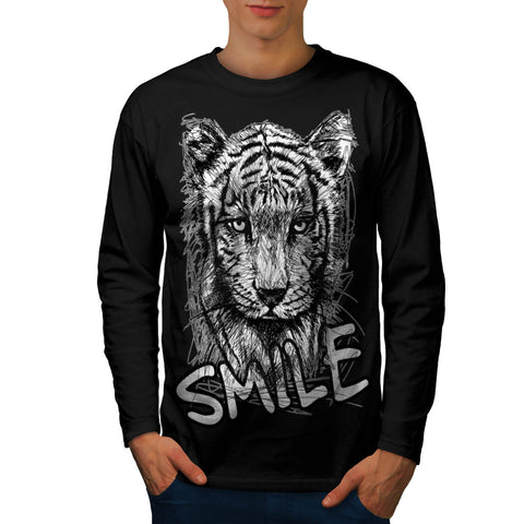 Jaguar Smile Gaze Mens Long Sleeve T-Shirt