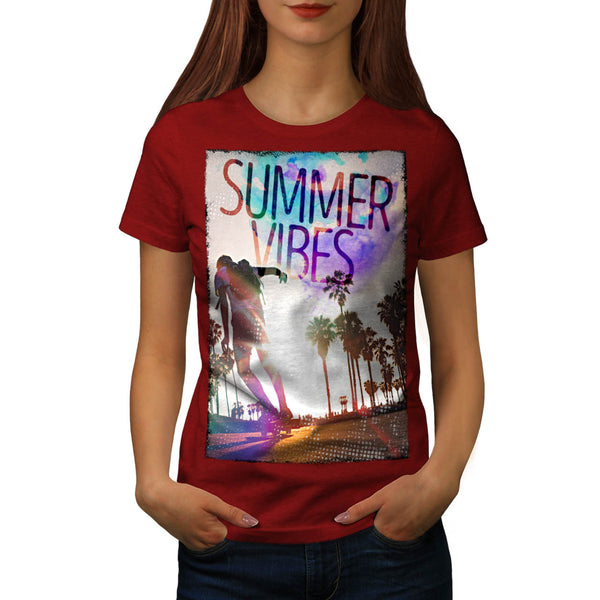 Summer Heat Vibes Womens T-Shirt