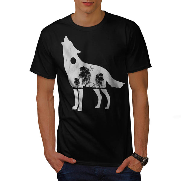 Howling Wolf Figure Mens T-Shirt