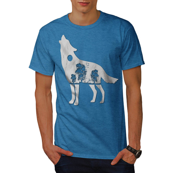 Howling Wolf Figure Mens T-Shirt