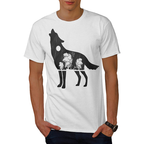 Howling Wolf Figure Mens T-Shirt