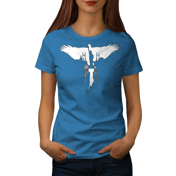 Flying Liberty Eagle Womens T-Shirt