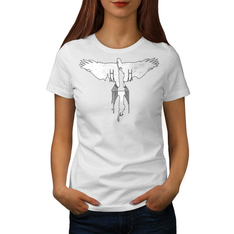 Flying Liberty Eagle Womens T-Shirt