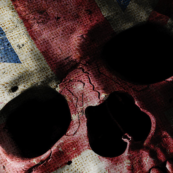 British Flag Skull Mens Long Sleeve T-Shirt