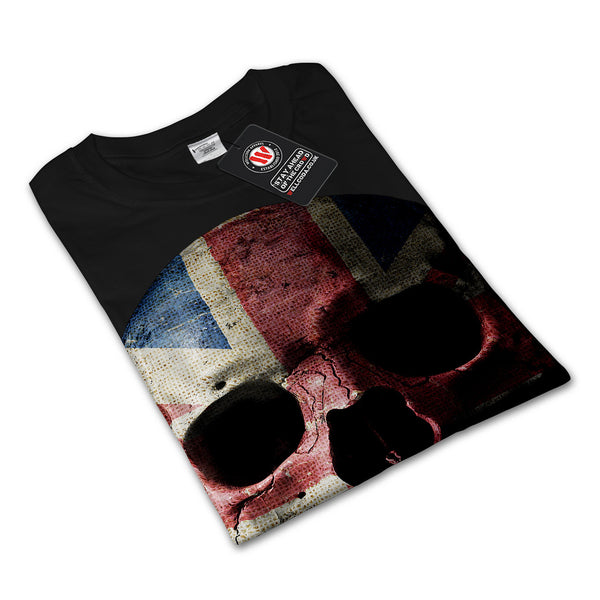 British Flag Skull Mens Long Sleeve T-Shirt